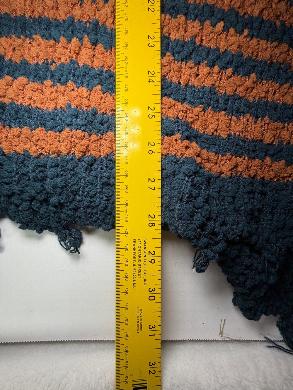 Umgee Striped Crewneck Sweater in Rust and Dark Teal - Picture 4 of 6